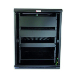 Szafa Rack 19 15U 600x600 Audio/Video stojąca czarna