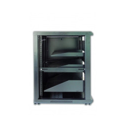 Szafa Rack 19 15U 600x600 Audio/Video stojąca czarna