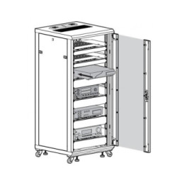Szafa Rack 19 15U 600x600 Audio/Video stojąca czarna