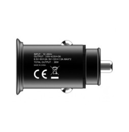 Techly 365382 Samochodowa ładowarka 2x USB 36W 5-12V