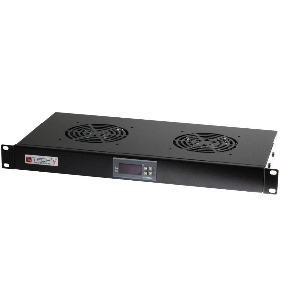 Panel chłodzący 2x23W Rack 19 1U wewnętrzny, termostat LED