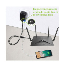 Zasilacz 230V uniwersalny 27W/2.25A 3-12V 6 wtyków DC i USB