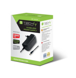 Uniwersalny zasilacz 230V, 18W/1,5A,12V, wtyk DC,5,5x2,1mm
