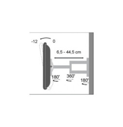 Techly 301450 Wieszak TV 19-37" ścienny obrotowy - B2B Netinet