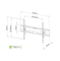 Techly 301276 Wieszak TV 40-65" ścienny uchylny - B2B Netinet