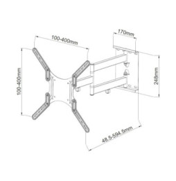 Techly 308893 Wieszak TV 23-55" ścienny obrotowy - B2B Netinet