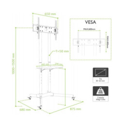 Stojak lcd 30-65' 150CM