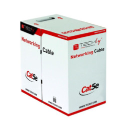 Kabel skrętka Cat5e UTP drut 305m CCA szary
