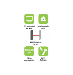 Techly 022649 Wieszak TV 42-80" ścienny slim - B2B Netinet
