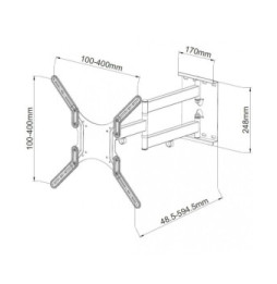 Techly 023851 Wieszak TV 23-55" ścienny obrotowy - B2B Netinet