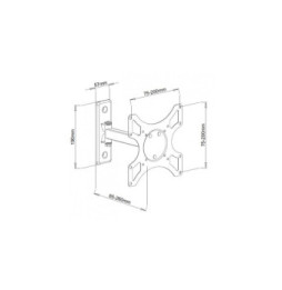 Techly 023837 Wieszak TV 19-37" ścienny obrotowy - B2B Netinet