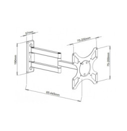 Techly 023820 Wieszak TV 19-37" ścienny obrotowy - B2B Netinet
