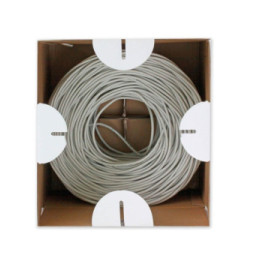 Kabel skrętka Cat6 SFTP drut 305m CCA szary