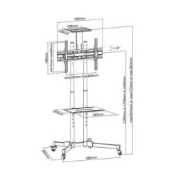Stojak lcd 37-70' 145CM