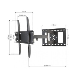 Techly 027613 Wieszak TV 23-55" ścienny obrotowy - B2B Netinet