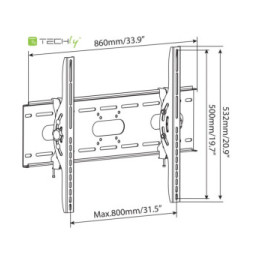 Techly 101720 Wieszak TV 42-80" ścienny uchylny - B2B Netinet