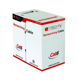Kabel skrętka Cat6 UTP LSZH drut 305m 100% CU szary