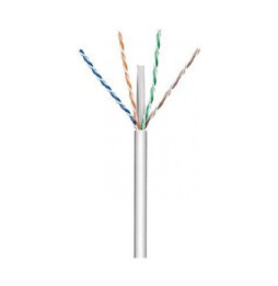 Kabel skrętka Cat6a U/UTP drut 305m 100% CU szary