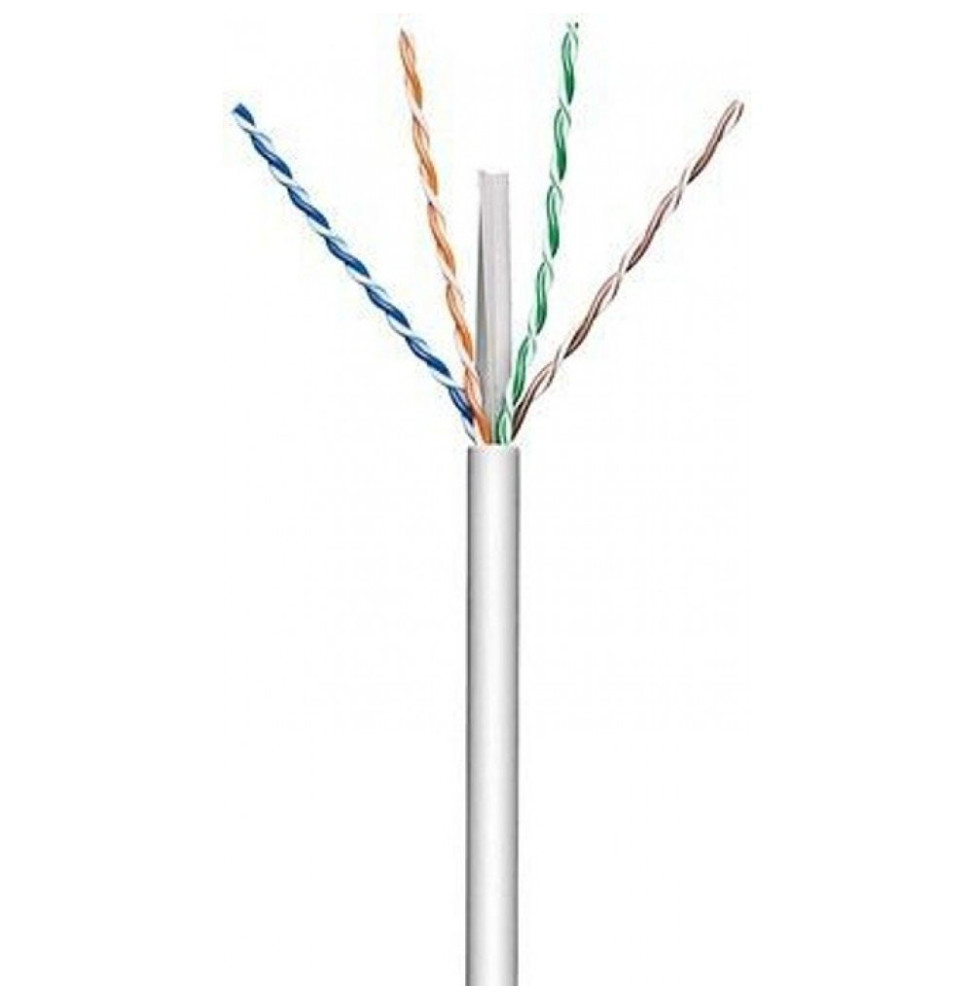 Kabel skrętka Cat6a U/UTP drut 305m 100% CU szary