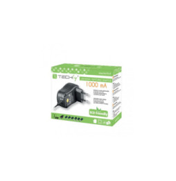 Uniwersalny zasilacz 230V, 12W/1A, 3-12V, 6 wtyków DC, 1xUSB