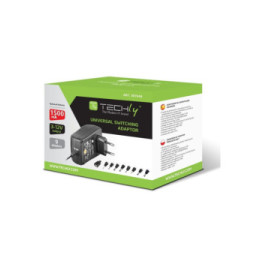 Uniwersalny zasilacz 230V, 18W/1,5A 3-12V, 8 wtyków DC 1xUSB