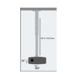 Techly 301566 Uchwyt do projektora sufitowy 60-102cm