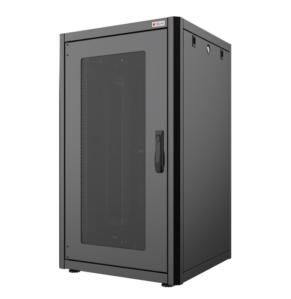 Szafa stojąca rack 19 42U 800x800 drzwi szklane