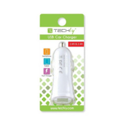 Techly 022182 Samochodowa ładowarka 2x USB 5V 4.8A