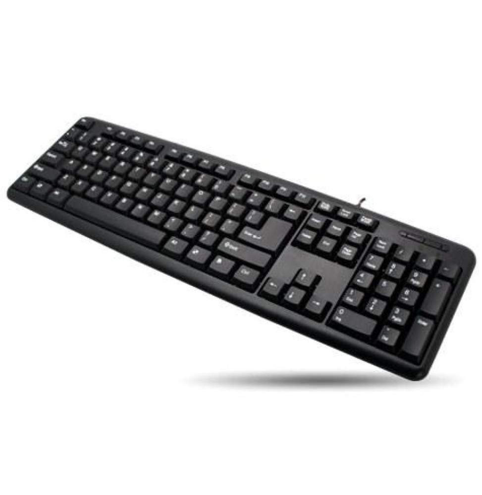 Klawiatura biurowa USB US QWERTY 104 klawisze czarna