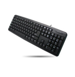 Klawiatura biurowa USB US QWERTY 104 klawisze czarna
