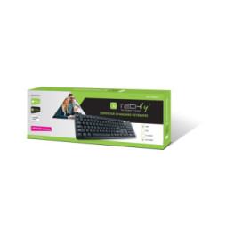 Klawiatura biurowa USB US QWERTY 104 klawisze czarna