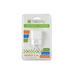Techly 022373 Sieciowa ładowarka USB 5V 2.1A 10W slim
