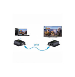 Extender HDMI 1080p60Hz do 60m po skrętce Kat6 IR