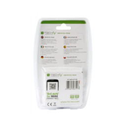 Techly 306721 Mysz komputerowa USB 1600dpi optyczna