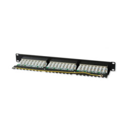 Patch panel 24 stp C6 czarny