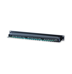Patch panel 24 stp C6 czarny