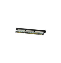 Patch panel 24 stp C6A czarny