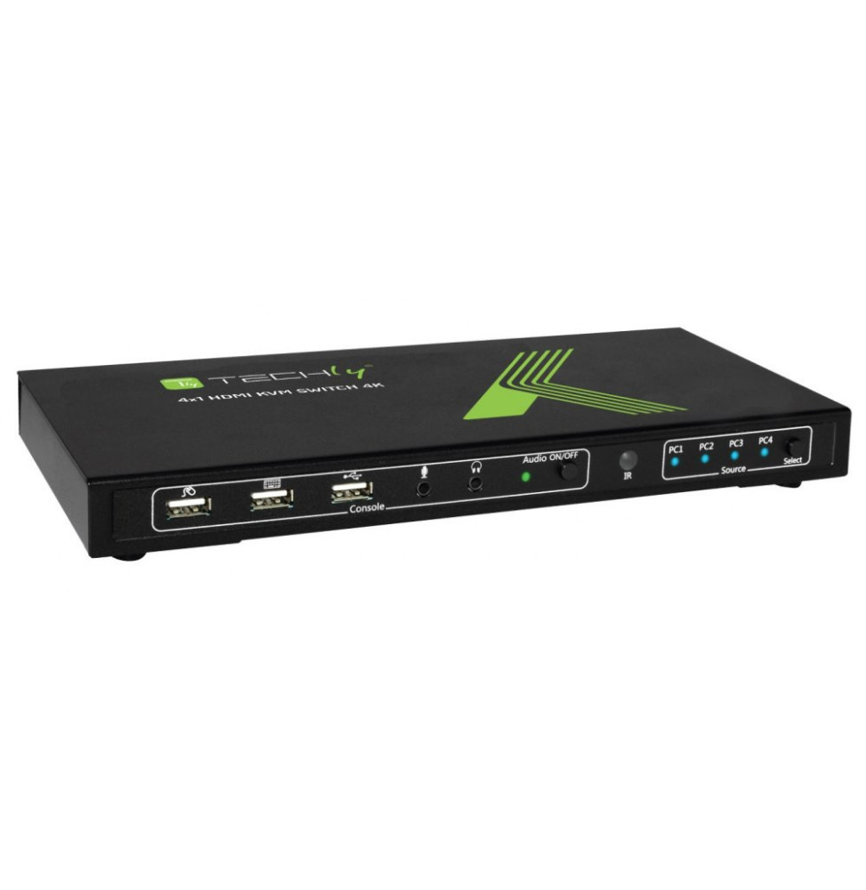 Techly 028702 Przełącznik KVM 4x1 HDMI/USB 4K*60Hz