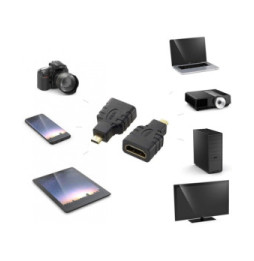 Adapter HDMI żeński na HDMI Micro-D męski F/M