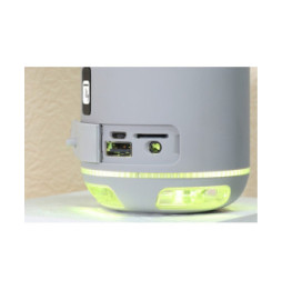 Bezprzewodowy głośnik Bluetooth 5W, TWS, LED, MP3 USB, szary