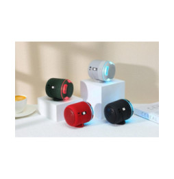 Bezprzewodowy głośnik Bluetooth 5W, TWS, LED, MP3 USB, szary