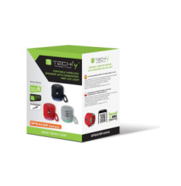 Bezprzewodowy głośnik Bluetooth 5W, TWS, LED, MP3 USB, szary