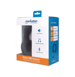 Słuchawki USB stereo nauszne z mikrofonem