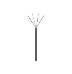 Kabel skrętka Cat5e UTP drut 100m CCA czarny zew.