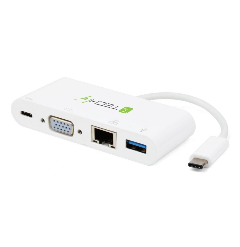 Adaptaer USB-C na USB-A 3.0, USB-C PD, VGA, RJ45 Gigabit