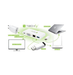Adaptaer USB-C na USB-A 3.0, USB-C PD, VGA, RJ45 Gigabit