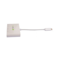 Adapter USB-C na HDMI 4K, USB-A 3.0, RJ45 Gigabit, USB-C PD