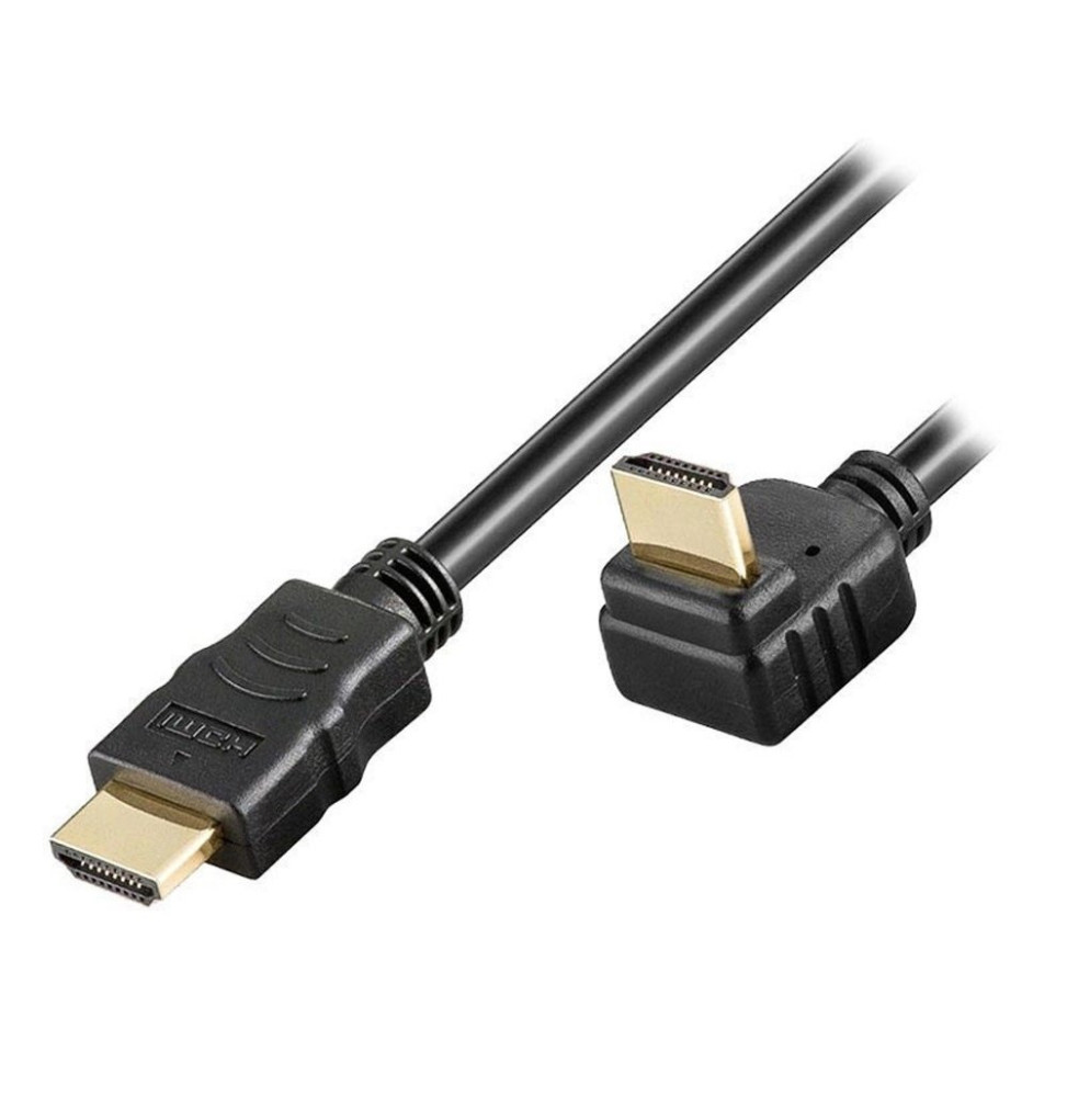 Kabel HDMI na HDMI 1.4 kątowy 90° M/M 2m