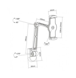 Techly 026388 Uchwyt ścienny do tabletu 4.7" - 12.9"