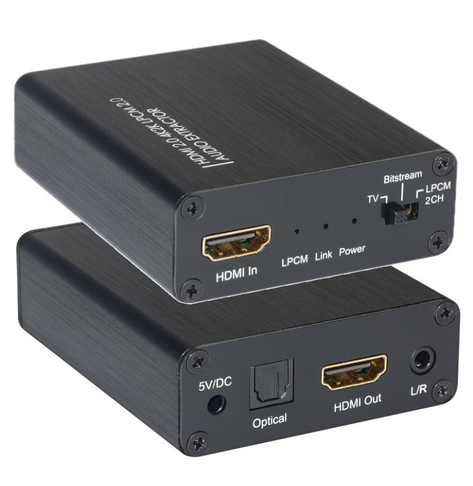 Ekstraktor audio SPDIF 5.1CH, analog 3.5mm 2CH z HDMI 4K60Hz